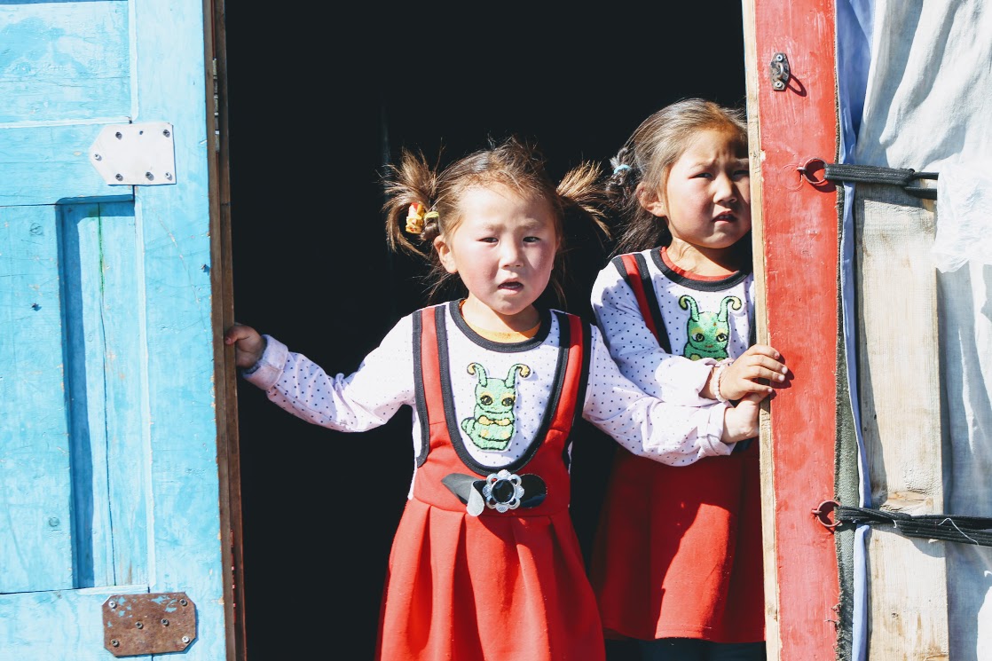 A Nomadic Mongolian twin sister in Northern Mongolia, visit to Mongolian Ger, Yurt, Nomadic Hospitality 